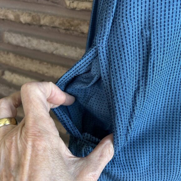 Fabindia Men's Blue Kurta Tunic Button Silk Blend Indian Shirt Size 36 - Picture 3 of 8